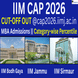 IIM CAP 2026 Cut-off Out @cap2026.iimj.ac.in; Check Category-wise Percentile Here